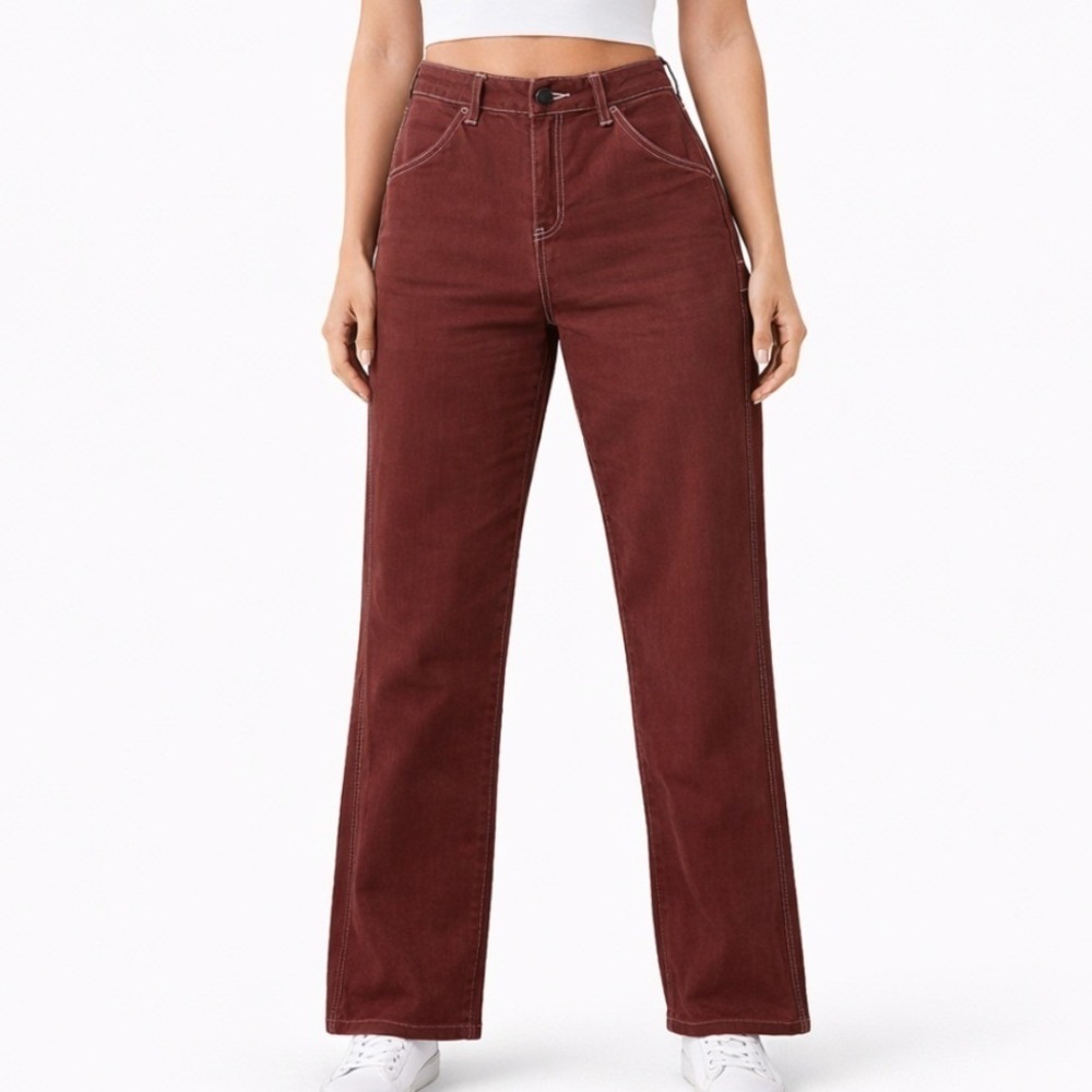 SO Goods for Life Carpenter‎ Pants High Rise Straight Leg Women Size 5 27W Brown